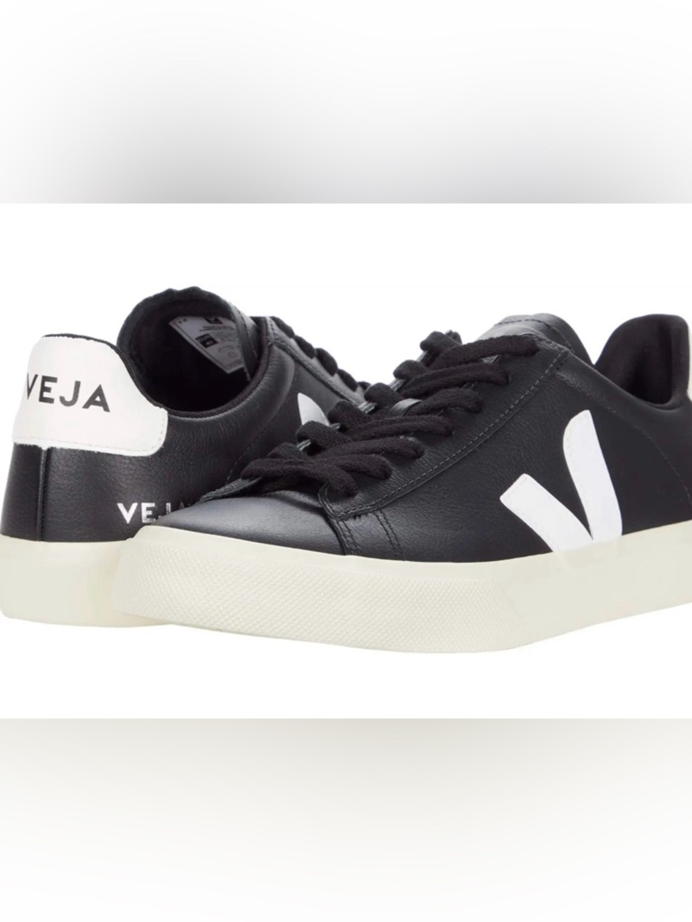 Veja Women’s V-10 Leather Sneaker in Black/White
